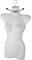 7er Set Torso Weiblich - 70 cm Damentorso aus Kunststoff - Oberkörper Halbplastik in Farbe weiß - Mannequin Büste - Halbplastischer Damenbody - Puppe Figur - 7 Stück Schaufensterpuppe mit Haken