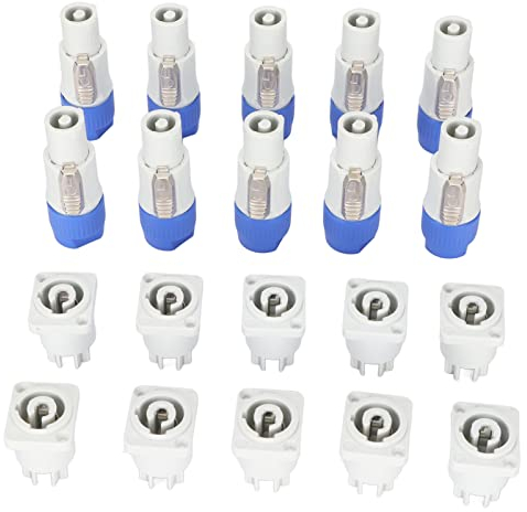 Connettori Powercon Maschio e Femmina a 3 Pin, Adattatore di Alimentazione per Altoparlanti Plug and Play Connettore di Alimentazione per Altoparlanti 250V 20A per Alimentazione