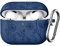 Easuny Flower Engraved Case for AirPods Pro 2, Soft Silicone Cover with Carabiner, NavyBlue