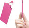 Auskang 5000mAh Power Bank with built-in Type-C Cable, Ultra Slim and Super Lightweight Portable Charger Small External Battery, Compatible with Samsung, Xiaomi, Sony, iPhone 15 Series etc.- Pink
