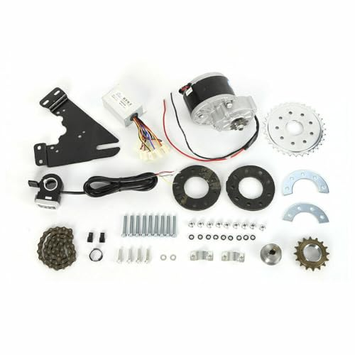 24V 250W E-Bike Umbausatz Kit, Elektrofahrräder E-Bike Umrüstsatz Bürstenmotor Nachrüstsatz Daumengas