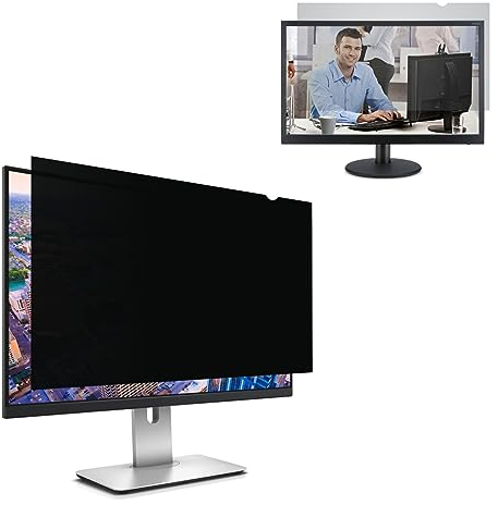 McgojoHi 24 Blickschutzfilter für 24 Zoll 16:9 Seitenverhältnis Computermonitor Blickschutzfolie Displayfilter Sichtschutz Anti-Spy Blaulichtfilter&Blendschutz filter Einfaches An-und Ausziehen