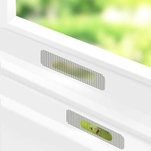 Veranger 50 Stück Fenster-Weep-Löcher Abdeckung Bildschirm Reparatur Flicken Fliegengitter Netz (Kunststoff Grau, Klein)