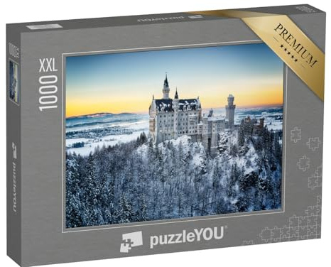 Puzzle 1000 Teile XXL „Schloss Neuschwanstein im Winter“ – aus der Puzzle-Kollektion Architektur