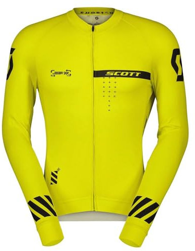 SCOTT RC Pro Fahrrad Trikot lang gelb 2025: Größe: L (50/52)