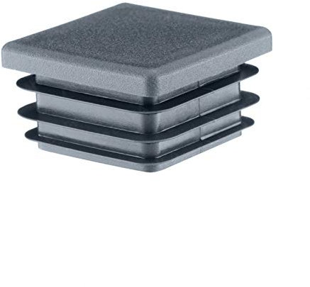 EMFA Lamellenstopfen für Vierkantrohr 70x70 mm Anthrazit 10 Stück Rohrstopfen 70x70 Vierkantrohr Kunststoff vierkant 7x7 cm Stopfen Abdeckung Rohre Rohrabdeckung für Formrohr Endkappe
