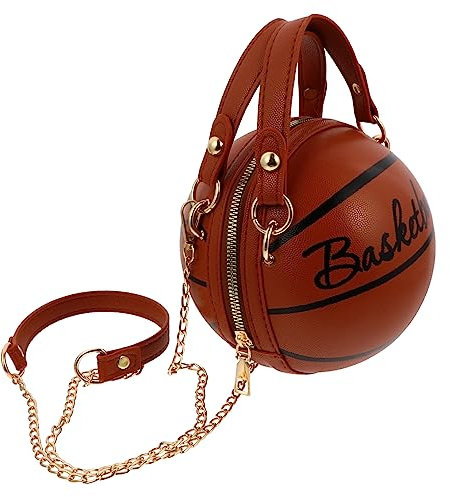 CALLARON Basketballhandtasche Damen Pu Schultertasche Tasche in Basketballform Umhängetasche Für Frauen Handy Bargeld Schlüssel Kosmetika