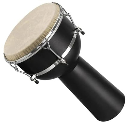 Professionelle Djembe Schwarze 12-Zoll-Djembe-Trommel, Afrikanische Handtrommel, Große Afrikanische Musiktrommeln, Erwachsene, Percussion