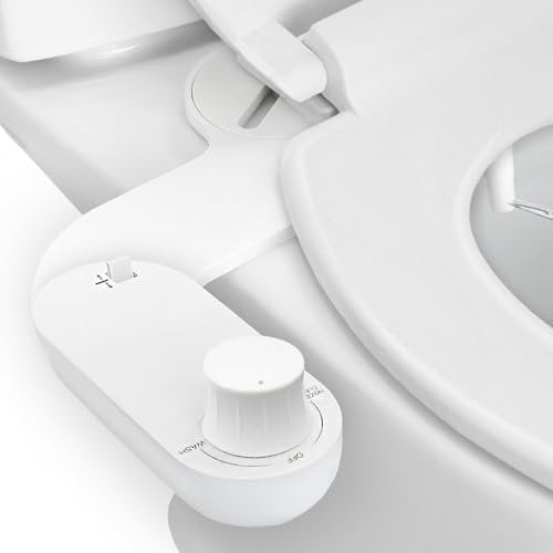 Medymoll Bidet para wc, vater japones bidet para inodoro, ducha higienica para wc grifo wc higienico inodoro inteligente adaptador wc delgada 8 mm, Boquilla Ajustable, facil instalacion, agua fría