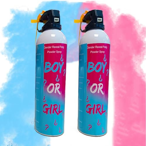 Estintore polvere Baby Shower - Gender Reveal boy or girl (Azzurro)