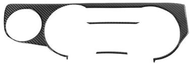 Innenleisten Auto Armaturenbrett Instrumententafel Trim Dekoration Abdeckung Aufkleber Zubehör Für Mus&tang 2009–2013(Schwarz)