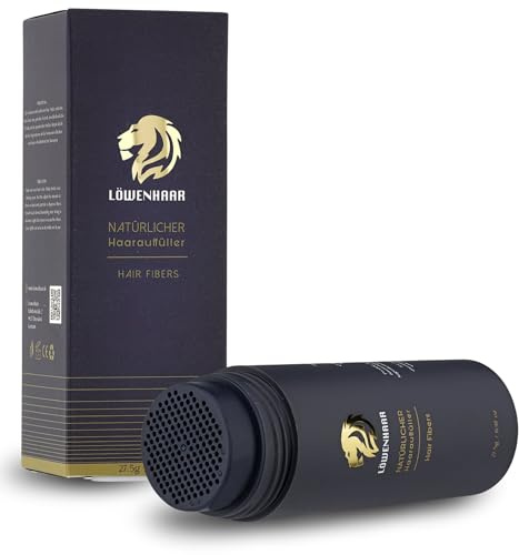 LOEWENHAAR Streuhaar 27,5g – Haarverdichtung für dünnes Haar – Sofortige Haarfasern für Männer & Frauen – Natürlicher Haaraufbau für volles, dichtes Haar (DarkBrown, 27,5g)