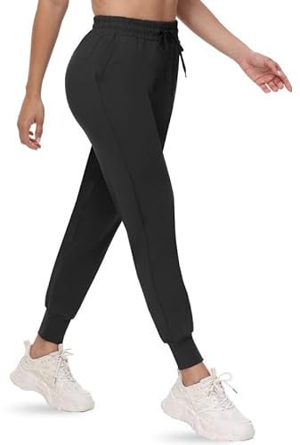 CAMPSNAIL Jogginghose Damen Lang Sporthose Abriebfest Trainingshose Sweatpants Sweathose mit Elastischem Bund Jogginghosen (Schwarz XL)