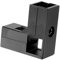 perfeclan Connettore per tubo quadrato da 25 mm x 25 mm Hardware per bulloni di collegamento allo scaffale inclusi Raccordo versatile in lega di alluminio, Black L Shape