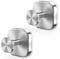 Cosicosy Suction Cup Hooks for Shower, Stainless Steel Suction Hook for Bathroom, Removable Towel Hooks for Kitchen Wall, Glass, Mirror, Tile, Looafh Hook for Hanging, 2 Pack, Silver