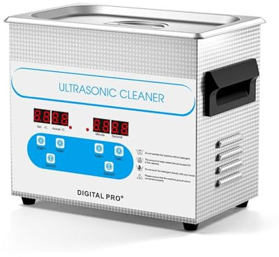 3L Ultrasonic Cleaner 40kH Ultrasonic Jewelry Cleaner with Timer Heated Ultrasonic Cleaning Machine for Glasses Bike Chains