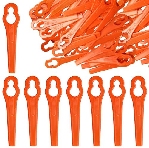KIPTVO 50PCS Plastic Grass Trimmer, Plastic Grass Trimmer Blades, Lawn Mower Accessories Compatible with Gtech ST01 ST02 ST04 ST05 ST20 GT3.0 GT4.0 GT50 Grass Strimmer