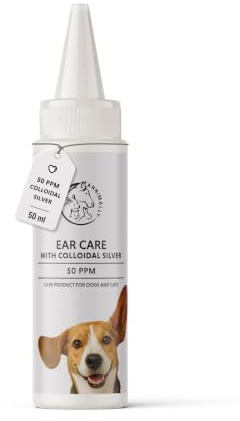 Annimally Ear Drops for Dogs & Cats with Colloidal Silver 50 ppm 50 ml | Gentle ear cleaning, alcohol-free formula for daily use, made in Germany