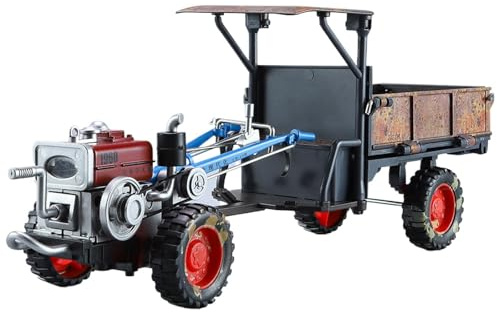 Tractor Scale Model - Legierung 238G 1:24 Retro, Wandertraktor -Spielzeugauto Mit Musik, Klassisches Gebäudeausstellungsstück | Schreibtischverzierung, Sammlerschrank, Urlaubsbedenken, Bauernb