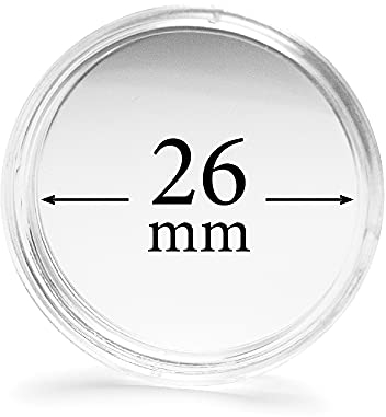 Star Collect 700069 Lot de 50 capsules pour pièces de collection Transparent 26 mm