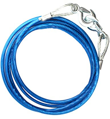 KESOTO 5m 7 Tonne Câble De Remorquage De Voiture avec Crochet en Acier