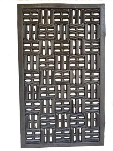 PROGOM - Paillasson Caoutchouc Noir - 75 x 45 x 1.2 cm