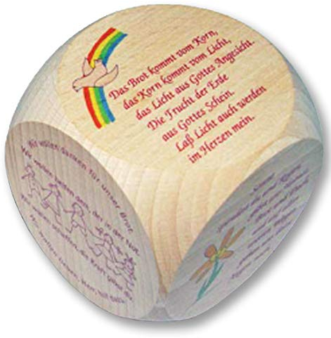 Gebetswürfel - Tischgebet bunt Regenbogen