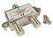 Ex-Pro 2 Way F-Type Coax Screw Connector Splitter, 1 input to 2 output, for Digital TV Virgin Freeview Cable Sky Satellite