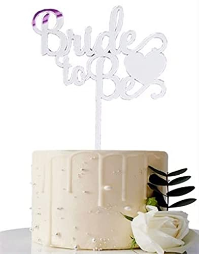 Torten Deko Shop Bride to Be Silber Cake Topper, Glas