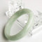 Damen Armreif, Jade Armreif, GrüN, NatüRliches Smaragd-Armband HellgrüNes Jade-Armband Mit Geschenkbox,54mm-56mm