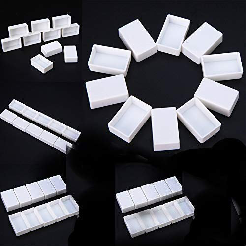 MZY1188 6/12/24/36 / 48pcs Palette Box - Grille Demi-casseroles Artistes Palette Art Supplies, Vide Plein/Demi-Casserole Blanc Demi-casseroles Peinture Plastique Aquarelle Peinture Grille Palette