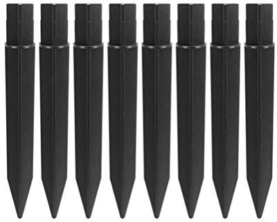 Mobestech 8pcs Plastic Ground Spikes Solar Torch Lights Stake Corrosion Resistant Spikes Plug Replacement for Garden Lawn Light