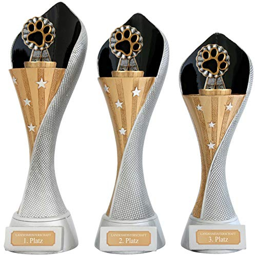 pokalspezialist Pokal L Hund Hundezucht Serie AUXON Trophäe mit Gravur