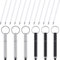 6 Stücke Mini Stylus Stift mit Schlüsselring Schlaufe Kugel Kapazitiver Stylus Stift Schlüsselbund Stylus Tablet Stift und 12 Stücke 1,0 mm Schwarze Nachfüllungen mit Kugelförmiger Form