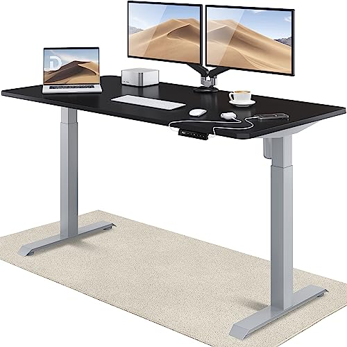 Desktronic Homeone Höhenverstellbarer Schreibtisch 160 × 80 cm – Elektrischer Schreibtisch Mit Zwei Elektrischen Motoren, Touchscreen-Steuerung Und Integrierten USB-a- Und USB-c-ladeanschlüssen