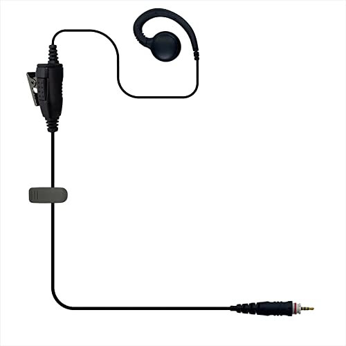 MONICONA C-förmiger Ohrbügel-Kopfhörer, Headset, PTT-Mikrofon für Motorola CLP1010e, CLP1080e, CLP446e, CLP107e und CLP1083e CLPe Plus Radio MC-SK5017-M14