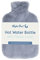 Night Owl 64119 Hot Water Bottle with Grey Faux Fur Cover / 32.5cm / 2 Litre Capacity / Provides Warmth and Pain Relief, Standard