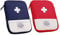 Guidre Kanyka Erste-Hilfe-Set, tragbar, 2-teilig, Mini-Federmäppchen, leer, tragbar, geeignet für Sport, Camping, Wandern, im Freien (blau rot), blau, modern, blau, blau, Modern