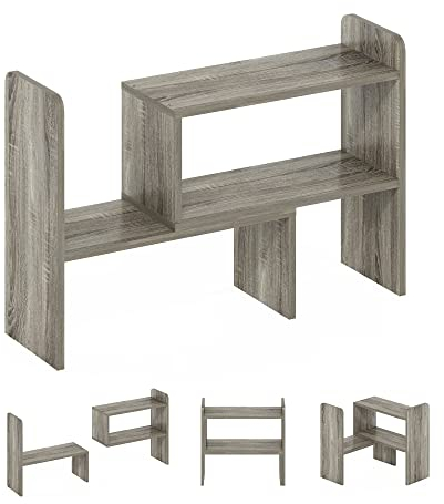 Furinno Classic Desk Top Organizer Bookshelf, French Oak