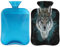 Wolf W?rmflasche mit flauschigem Bezug, 2 l gro?es Fassungsverm?gen, W?rmflaschen f¨¹r Kinder, M?nner, Frauen, Tierwolf, warme Wasserflasche f¨¹r gem¨¹tliche N?chte, Schmerzlinderung, R¨¹cken