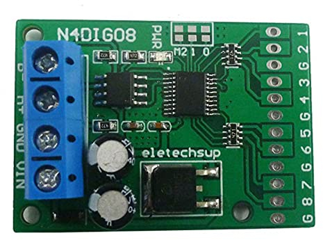 Digitaler Schalter TTL LvTTL CMOS RS485 IO Steuermodul Modbus RTU Board für Relais (8Ch Eingang/Ausgang)