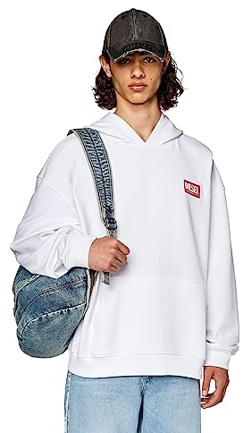 Diesel_S-NLABEL-Hood-L1 FEL_Sweatshirt_Weiß_XS