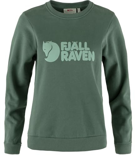 Fjallraven 84143-679-674 Fjällräven Logo Sweater W Sweatshirt Women's Deep Patina-Misty Green Size XL