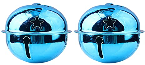 30 Stück 4cm Glöckchen zum Basteln,Glöckchen,Weihnachtsglöckchen,Rostschutz Glöckchen, Metallglöckchen Optimal für Handwerk, Schmuck, Festival Dekoration,Haustier Glocken,Blau