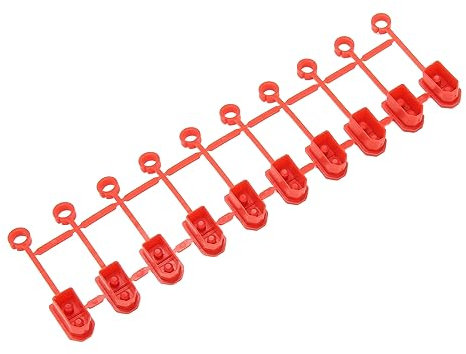 SUNGOOYUE 10 Stück XT60-Stecker-Anschlusskappen, Staubdichte Gummi-Terminal-Schutzabdeckung für RC-Lithium-Batterie (rot)