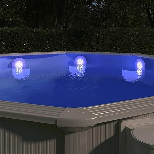 BaraSh Submersible Floating Pool LED Lamp with Remote Control White,Bath Spa Lights, Floating Light for Hot Tub, Waterproof Pool Lights Colour Changing Submersible Starfish Light