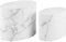 AC Design Furniture Rico Table Basse Lot de 2, H: 40 x l: 33 x P: 48 cm, Marbre Blanc, Bois, 2 pc