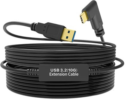 VR Link16 ft, USB 3.2 Gen 2x1 to Type-C Cable 10Gbps, Compatible with External NVME/ Quest 3/2/Pro/PICO4 Accessories, Suitable for Steam VR Virtual Reality Headset Games Connected to PC