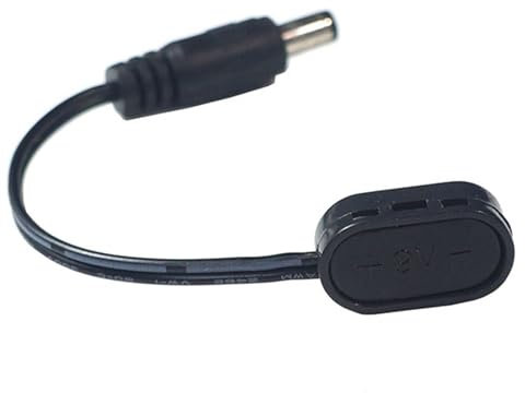 QRONCES 9V Battery Clip Converter Male DCJack Plug Power Cable Snap Connector Guitar Effect Pedal Battery Power Supply Adapter Lightweight Snap Connector Guitar Supply Compact Guitar Adapter