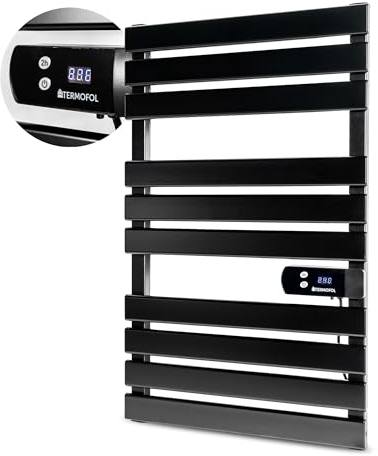 Termofol Toallero eléctrico 500 W, secador de toallas eléctrico con pantalla LED, 55 x 89 cm